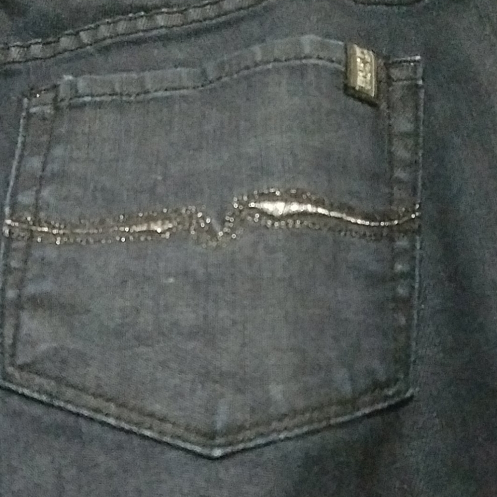 BUFFALO DAVID BITTON FARRAH FLARE WIDE LEG JEANS SIZE 28 x 34 WOMENS BLUE DENIM - Picture 6 of 9